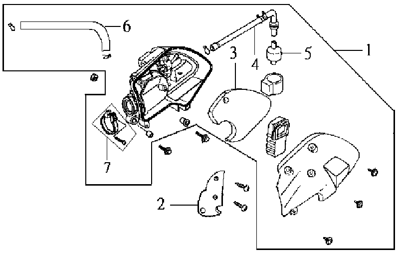 Filtr powietrza Sym DD50 niebieski
