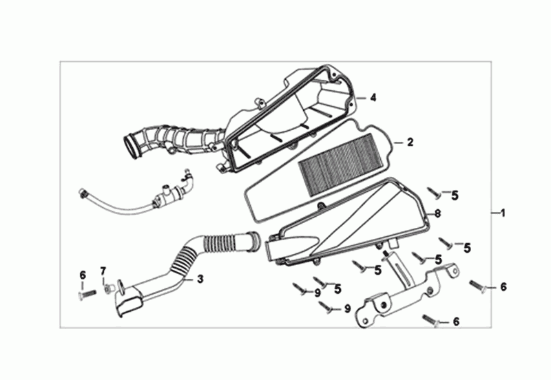 Filtr powietrza Sym Fiddle III - Filtr powietrza Sym Fiddle III
