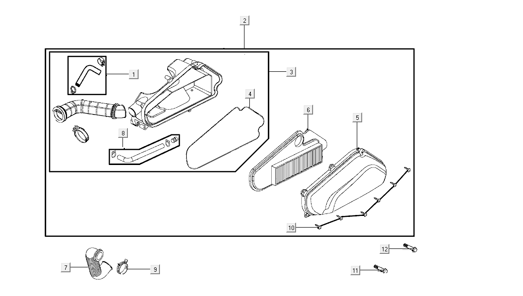 Filtr powietrza kymco agility FR 12' 4-suwowy euro4 czarny