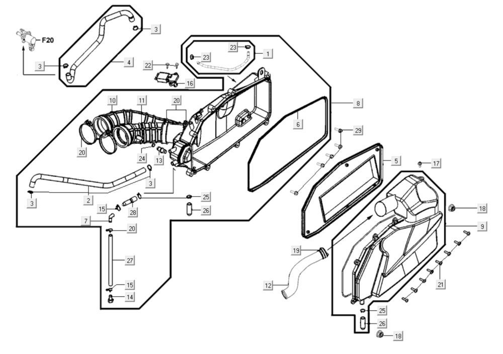 Filtr powietrza Kymco Myroad 700i