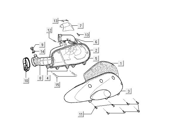 Filtr powietrza Kymco Vitality 2t ac sport stream