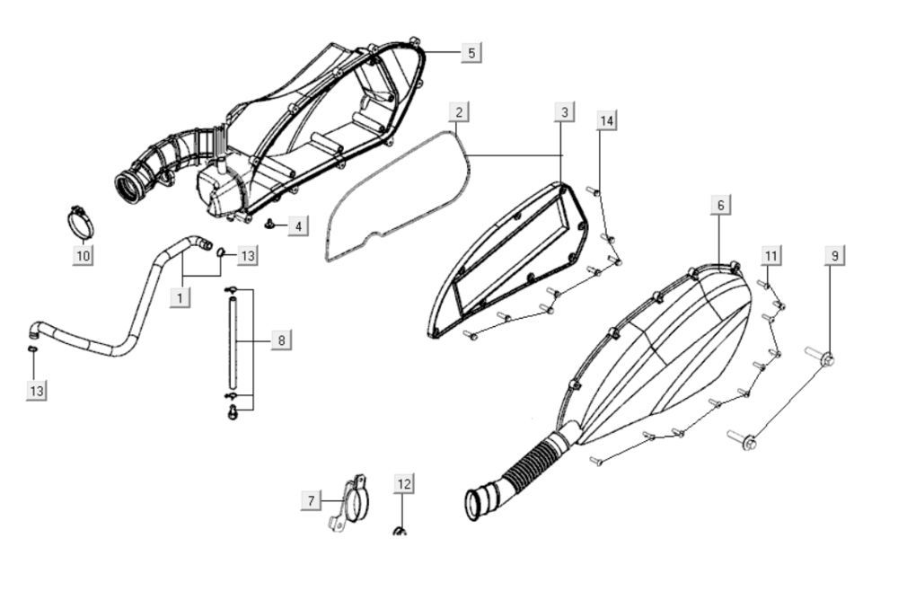Filtr powietrza Kymco Xciting 400i Perłowy Czarny