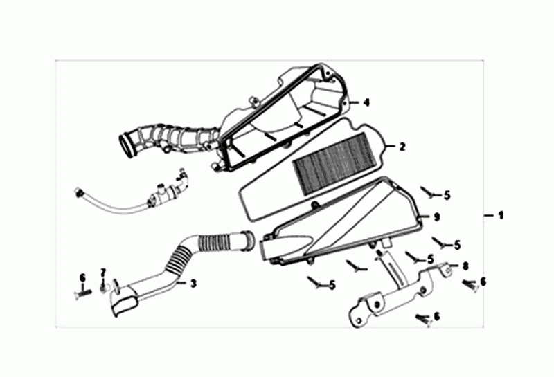 Filtr powietrza Sym Orbit II Euro 4 Rozmiar Szary