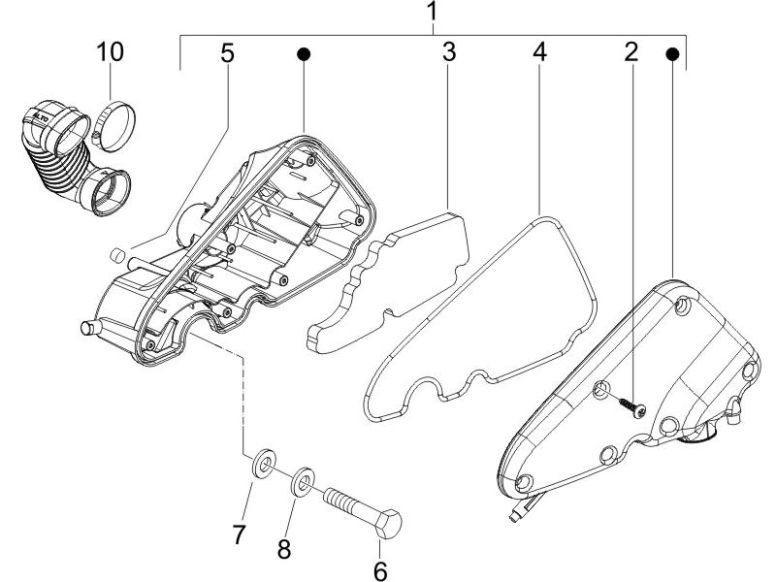 Filtr powietrza Piaggio Zip 2000 4-suwowy AC