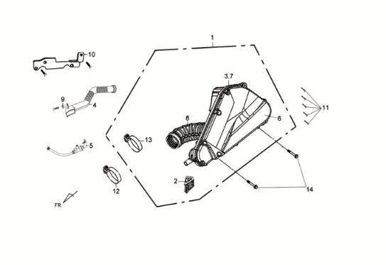 Luchtfilter Sym Crox 50 E3