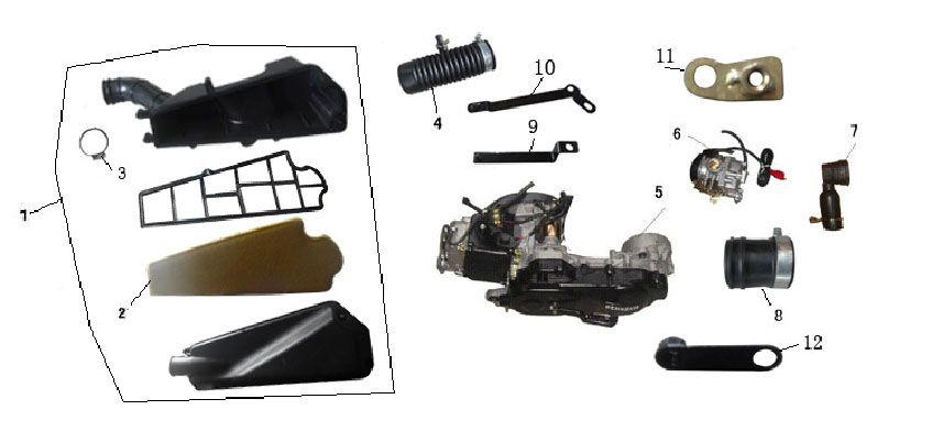 Filtr powietrza Turbho RG50 niebieski kremowy