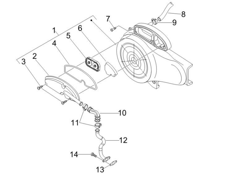 Filtr powietrza Vespa Lx 25km 4-suwowy 2-zawór
