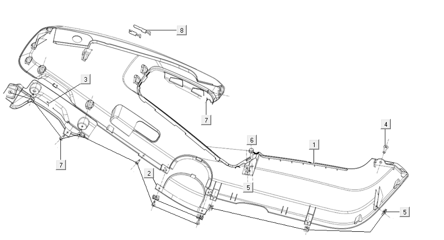 Osłona motocykla lewa Niu M+ sport niebieska