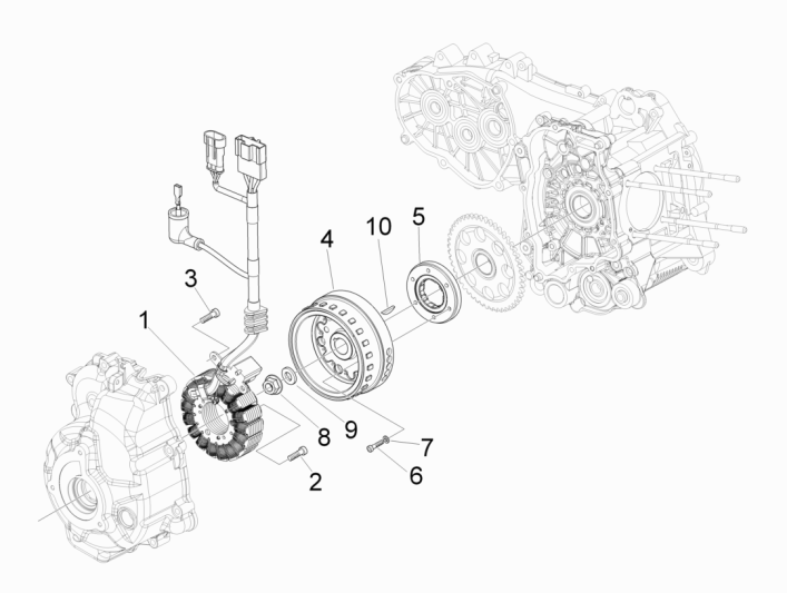 Magnetyczne koło zamachowe Piaggio MP3 300LT Sport 2009-2014