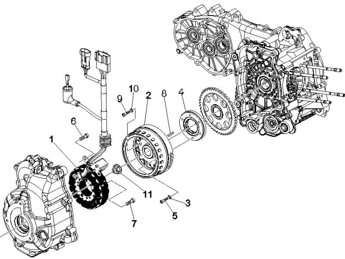 Magnetyczne koło zamachowe Vespa GTS 250 ie 2005-2009 (z ABS)