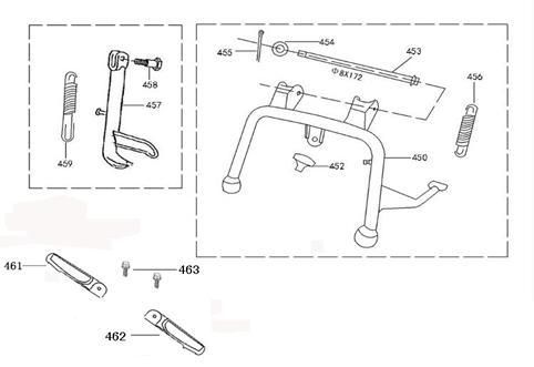 Stojak środkowy AGM Joy brązowy