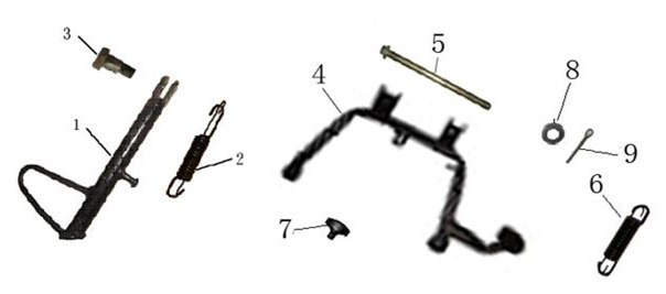 Stojak środkowy AGM LX czarny