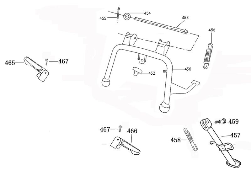 Stojak środkowy Benzhou ZN50QT-36 szampan