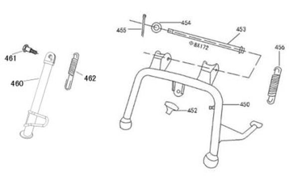 Midstand Berini Sprint czerwony