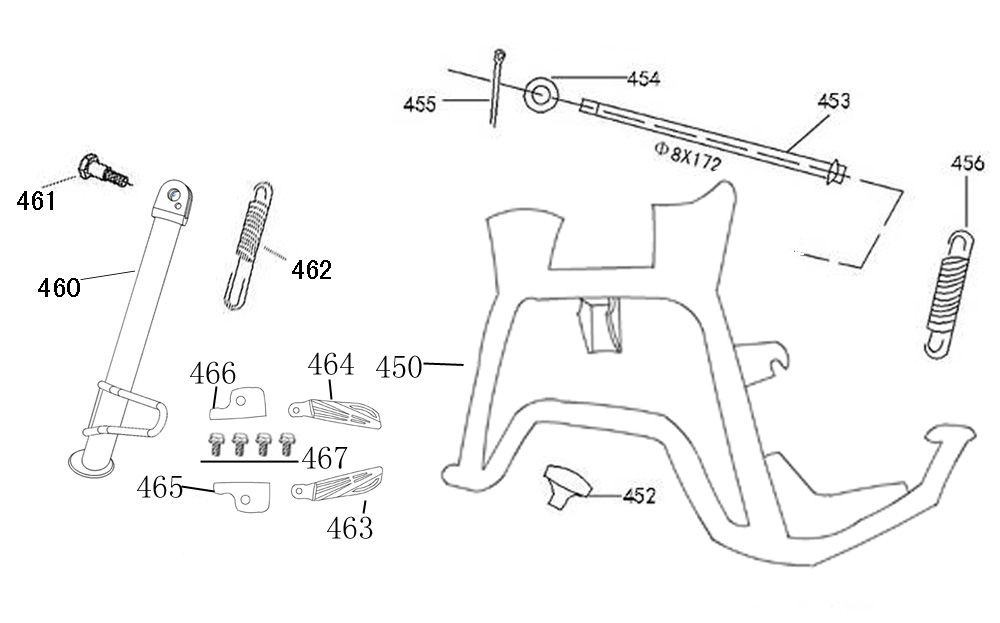 Stojak środkowy Edwards Tomorrow Riva II czarny
