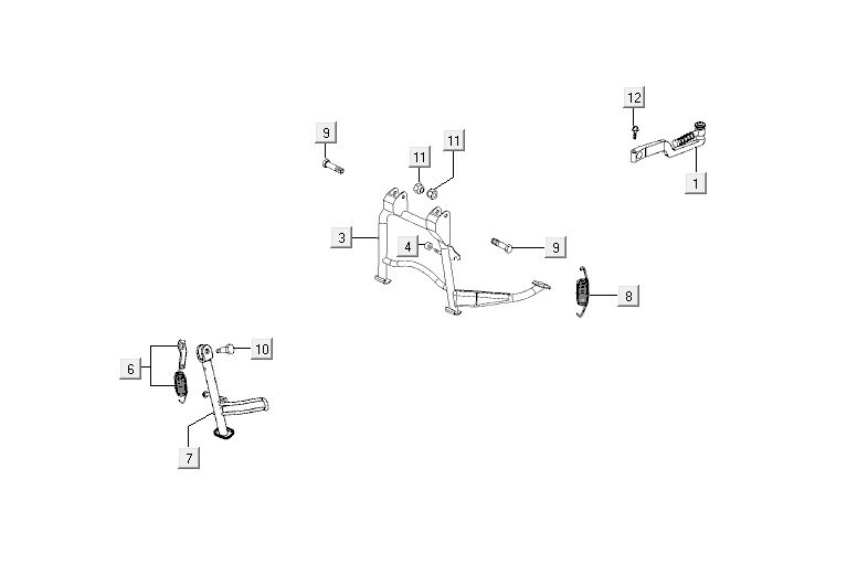Midstand Kymco Agility 10' 4-suwowy srebrny