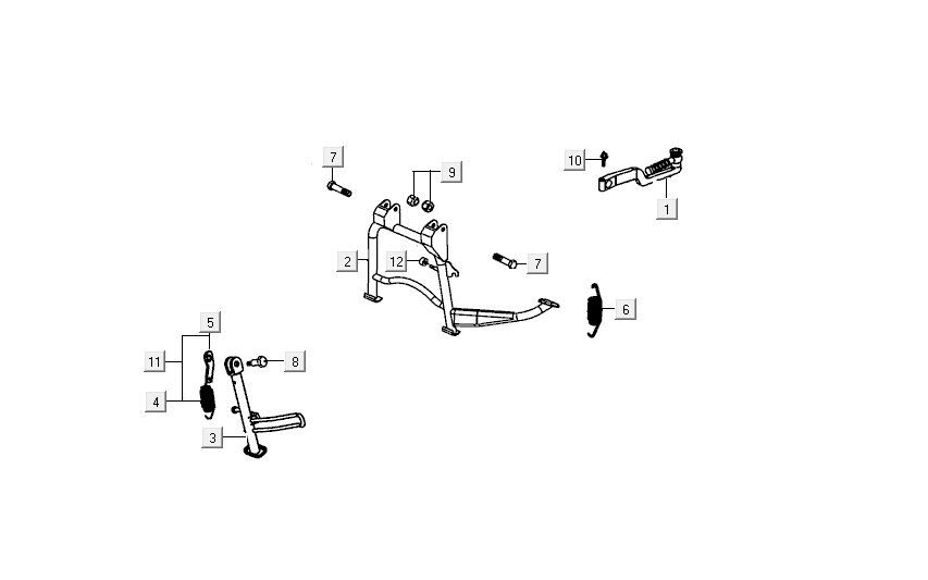 Midstand Kymco Carry 4-suwowy czarny