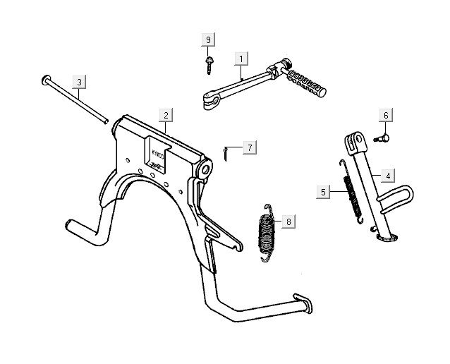 Półka Kymco ZX 2t ac niebieska limitowana