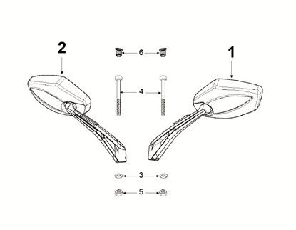 Mirrors Peugeot Speedfight 4 50i E5