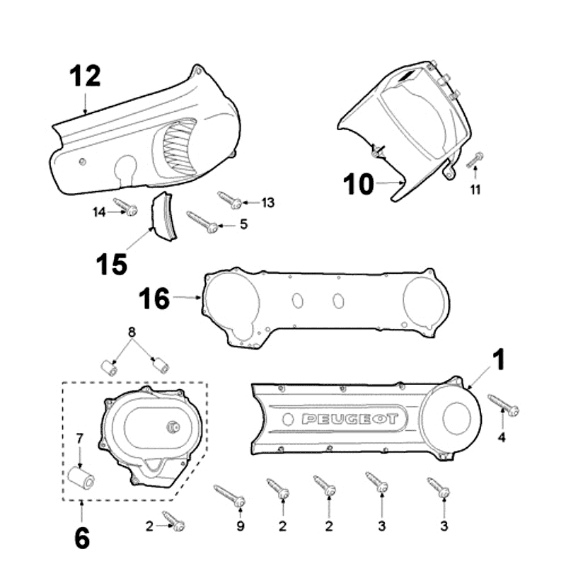 Pokrowiec Silnika Peugeot Fox Deluxe Czarny