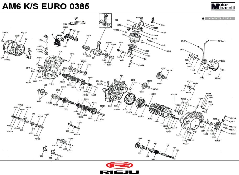 Silnik Rieju MRX pro czarno-SRS 2008 2-suwowy
