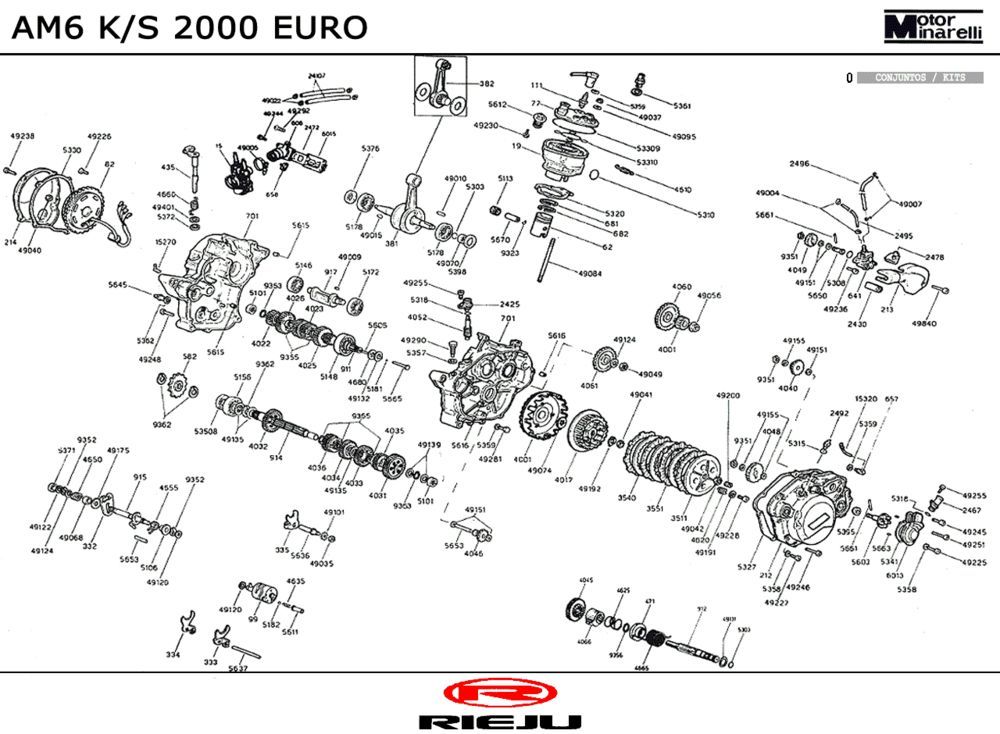 Silnik Rieju RR castrol 2001 2-suwowy