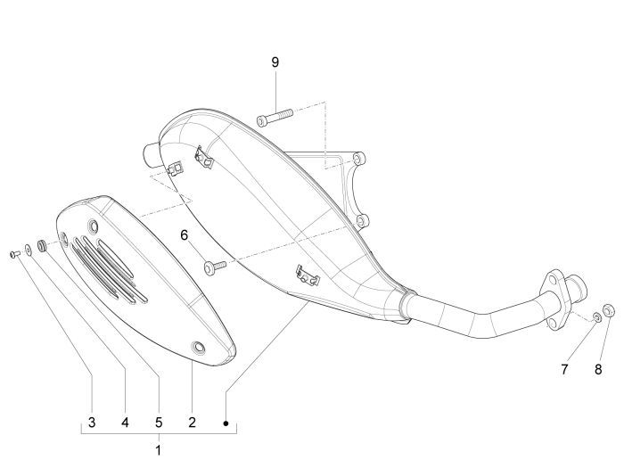 Wydech Piaggio New Fly 4-suwowy 4-zawór