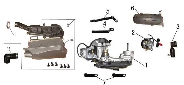Blok silnika China GT różowy