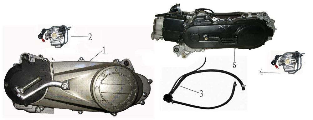 Blok silnika China Touring niebieski