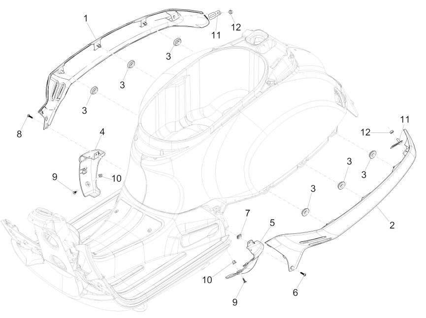 Przesiewacze motocyklowe GTS 125 IE czarne 85/B