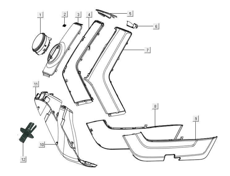 Obudowa przednia Niu N-GT