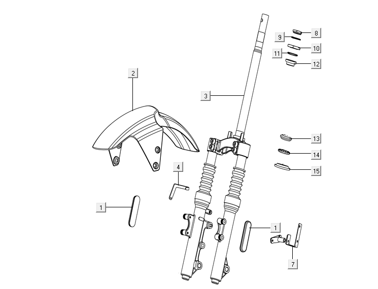 Widelec przedni Niu N-GT
