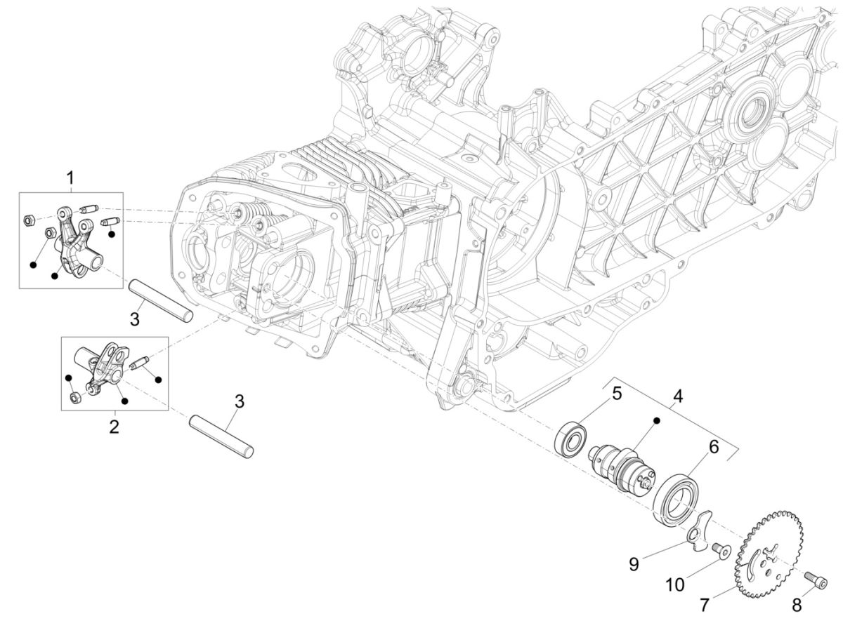 Wałek rozrządu Liberty 125 IGET 4T 3V IE E4 ABS 2015 - 2019 (EMEA)