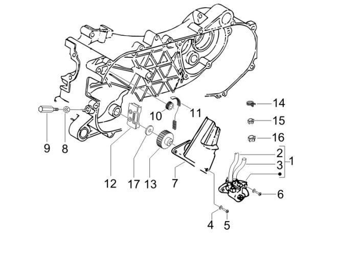Pompa oleju Piaggio Zip 2000 2-suwowy AC