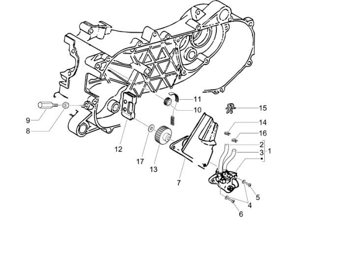 Pompa oleju Piaggio Fly 2-suwowy