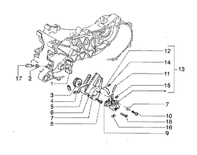 Pompa oleju Gilera Runner 180cc FXR 2-suwowy