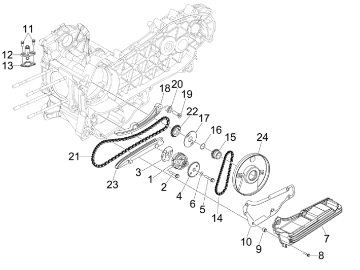 Pompa oleju Piaggio MP3 300LT Sport 2009-2014