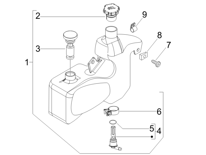 Zbiornik oleju Piaggio Zip 50 SP 2006-2013