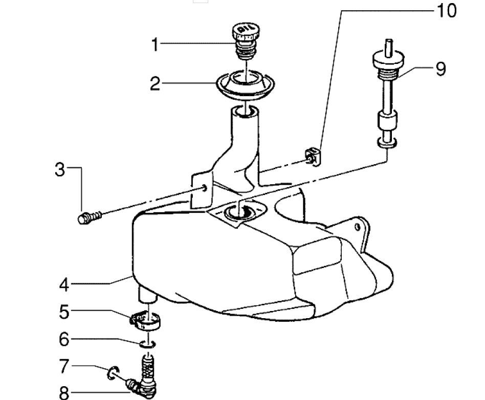 Zbiornik oleju Piaggio Zip RST 