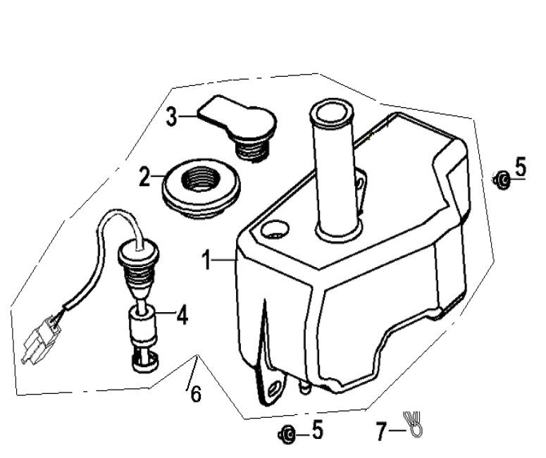 Zbiornik oleju Generic Ideo biały 2010 2-suwowy