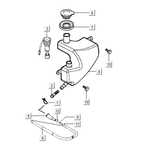 Zbiornik oleju Kymco Vitality 2t ac strumień sportowy