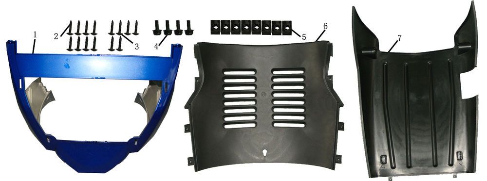 Dolna owiewka China Touring niebieski