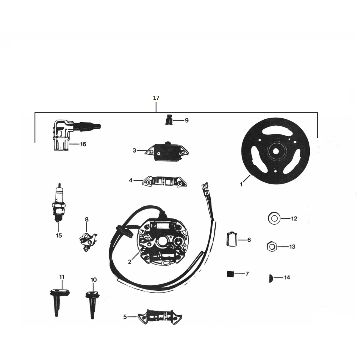 Zapłon - Stojan - Koło zamachowe Zundapp 529-010 i 020