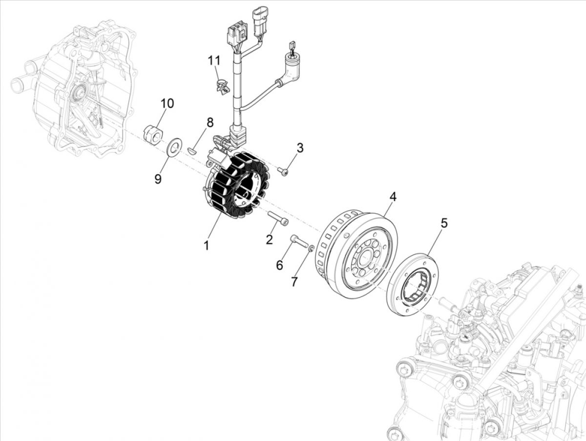 Zapłon Vespa GTS 300 HPE 4T 4V IE ABS E4 2019 (EMEA)