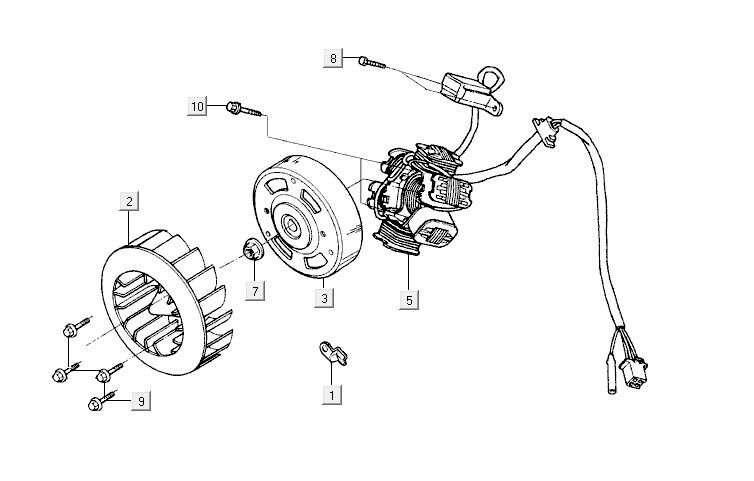 Zapłon Kymco Vitality 2t ac strumień sportowy