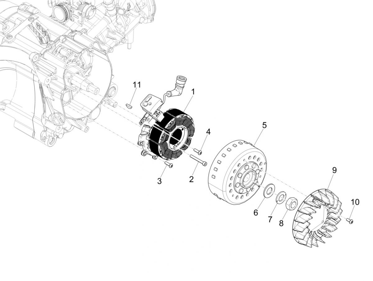 Zapłon Piaggio Medley 125 4T IE ABS E4 2016-2019 (EMEA)