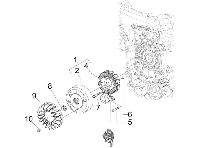 Zapłon Vespa Lx 25km 4-suwowy 2-zawór