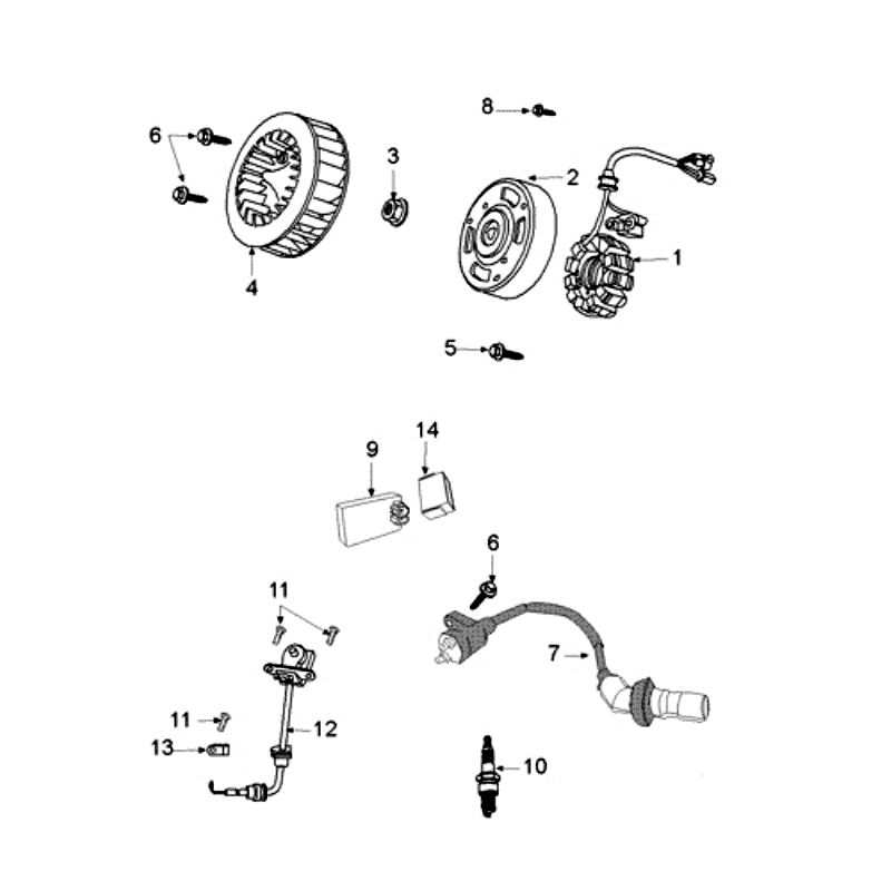 Sekcja zapłonu Peugeot Kisbee niebieski