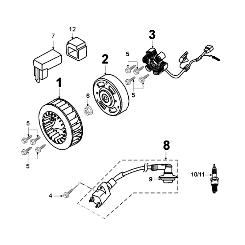 Sekcja zapłonowa Peugeot Vivacity Blue
