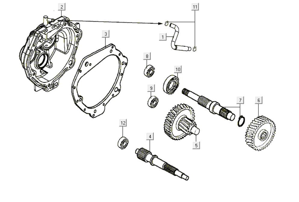 Skrzynia biegów Kymco Like 200i Czarny